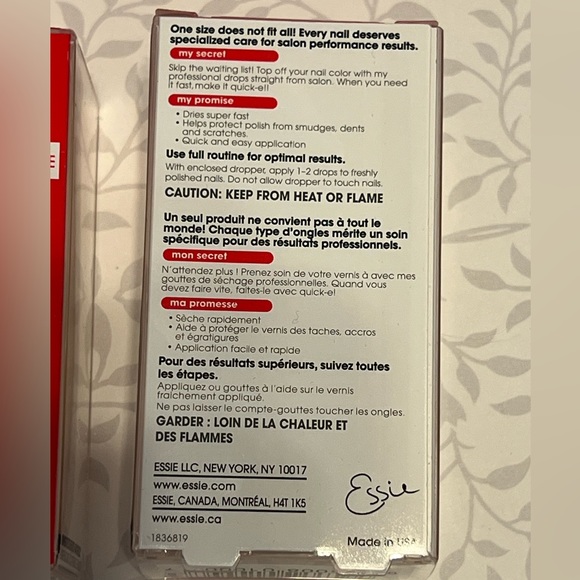 Essie Quick-e Drying Drops 2 PACK - NWT - Picture 2 of 4